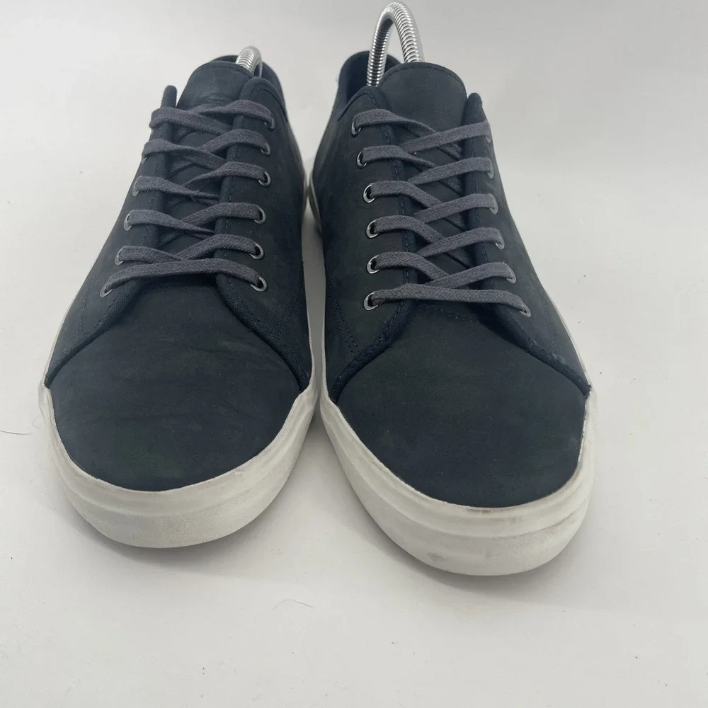 Banana Republic Sneakers Mens 11 Navy Blue Leather‎ Low Top Shoes Old Money Lux
